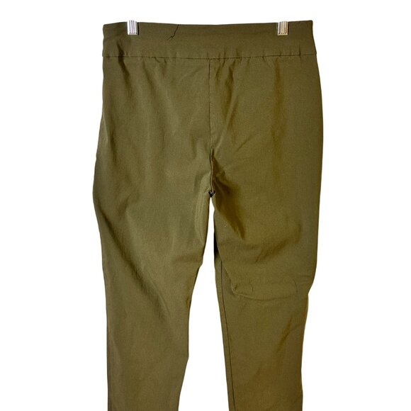 JM Collections Size M Womens Olive Straight Leg Pants Medium Imported - Picture 2 of 6